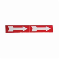 Arrow Pipe Markers, Self-Adhesive, 2-1/4" H x 7" W, White on Red SI721 | NTL Industrial