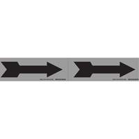 Arrow Pipe Markers, Self-Adhesive, 2-1/4" H x 7" W, Black on Grey SI725 | NTL Industrial
