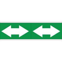 Dual Direction Arrow Pipe Markers, Self-Adhesive, 2-1/4" H x 7" W, White on Green SI729 | NTL Industrial