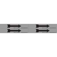Arrow Pipe Marker, Self-Adhesive, 1-1/8" H x 7" W, Black on Aluminum SI736 | NTL Industrial