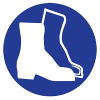Right to Know Pictogram Labels -Boots, Vinyl, Sheet, 1" L x 1-1/8" W SJ079 | NTL Industrial