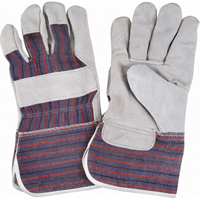 Rugged Fitters Gloves, Large, Split Cowhide Palm, Cotton Inner Lining NTL Industrial
