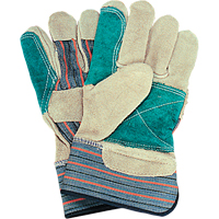 Double-Palm Fitters Gloves, Large, Split Cowhide Palm, Cotton Inner Lining NTL Industrial
