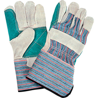 Gants d'ajusteur de qualit&eacute; standard &agrave; paume double, Grand, Paume en Cuir de vache refendu, Doublure en Coton NTL Industrial