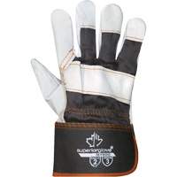 Endura<sup>®</sup> Sweat-Absorbing Gloves, Large, Grain Cowhide Palm, Cotton Inner Lining SN249 | NTL Industrial