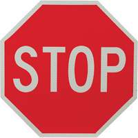 Double-Sided "Stop/Slow" Traffic Control Sign, 18" x 18", Aluminum, English SO101 | NTL Industrial