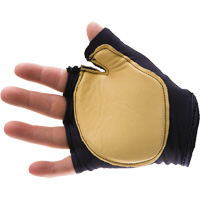Anti-Impact Tool Grip Fingerless Right-Hand Glove, Size X-Small, Grain Leather Palm NTL Industrial