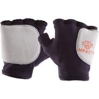 Palm/Side Fingerless Protection Gloves - Right, X-Small, Suede Palm, Slip-On Cuff NTL Industrial