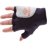 Palm/Side Fingerless Protection Gloves - Right, X-Small, Suede Palm, Slip-On Cuff NTL Industrial