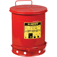 Oily Waste Cans, FM Approved/UL Listed, 10 US gal., Red SR358 | NTL Industrial