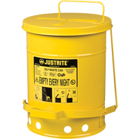 Oily Waste Cans, FM Approved/UL Listed, 6 US Gal., Yellow SR362 | NTL Industrial