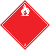 Flammable Gases TDG Placard, Adhesive Vinyl NTL Industrial