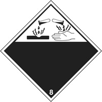 Corrosive Materials TDG Placard, Plastic NTL Industrial