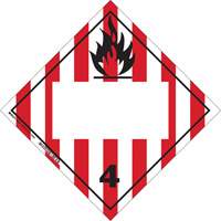 Flammable Solids TDG Placard, Adhesive Vinyl NTL Industrial