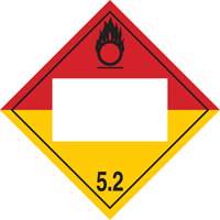 Organic Peroxide TDG Placard, Plastic NTL Industrial
