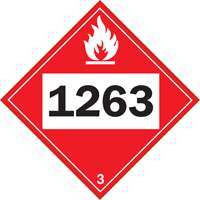 1263 Paint Flammable Liquid TDG Placard, Plastic NTL Industrial