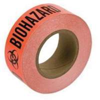 "Biohazard" Marking Tape, 2" x 108', Polyester, Black and Orange SW176 | NTL Industrial