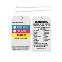 Right-To-Know Tags, Polyester, 3" W x 5-3/4" H, English SX819 | NTL Industrial