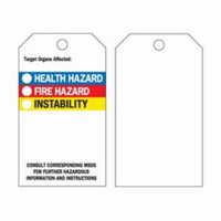 Self-Laminating Right-To-Know Tags, Polyester, 3" W x 5-3/4" H, English NTL Industrial