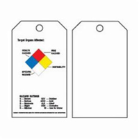 Self-Laminating Right-To-Know Tags, Polyester, 3" W x 5-3/4" H, English NTL Industrial