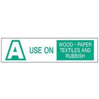 "A Use on Wood Paper Textiles and Rubbish" Labels, 6" L x 1-1/2" W, Green on White SY238 | NTL Industrial