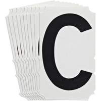 Quick-Align<sup>®</sup> Individual Gothic Number and Letter Labels, C, 4" H, Black SZ991 | NTL Industrial
