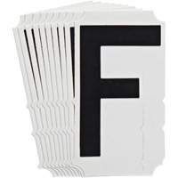 Quick-Align<sup>®</sup> Individual Gothic Number and Letter Labels, F, 4" H, Black SZ994 | NTL Industrial