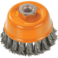 Brosse &agrave; fils nou&eacute;s torsad&eacute;s, 3" dia. x 5/8"-11 arbre NTL Industrial