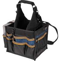 Large Electrical & Maintenance Tool Carrier, Polyester, 23 Pockets, Black NTL Industrial