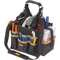 Large Electrical & Maintenance Tool Carrier, Polyester, 23 Pockets, Black NTL Industrial