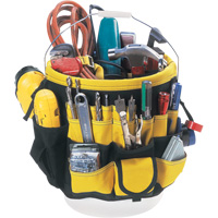 Organisateur pour seau &agrave; outils, 6" lo x 11" la x 12" h, Nylon, Noir/Jaune NTL Industrial