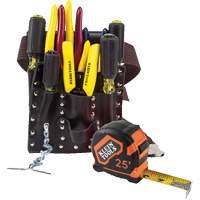 ENS OUTILS ELECTRICIEN A/POCHETTE CEINTURE, Cuir, Blanc NTL Industrial