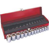 Metric Socket Wrench Set, 13 Pcs, 8" Drive Size, Deep NTL Industrial