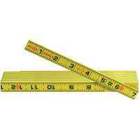 Fiberglass Folding Ruler, Outside Reading, 6' L, Composite, 1/16" Graduations NTL Industrial
