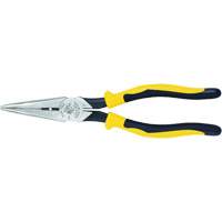 Long-Nose Pliers, HD Side Cutters/Stripping, Journeyman Handle, 8-9/16" L, 2-3/8" Capacity NTL Industrial