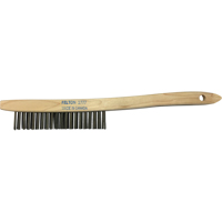 Curved-Handle Scratch Brushes, Steel, 3 x 19 Wire Rows, 14" Long NTL Industrial