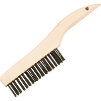 Shoe Handle Scratch Brushes, Brass, 4 x 16 Wire Rows, 10" Long NTL Industrial