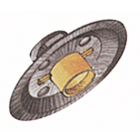 Meule rapide A24N, 6" x 1/4", Arbre 7/8", Oxyde d'aluminium, Type 27 NTL Industrial