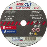 Cut-Off Wheel (A36T), 13" x 1/16", 3/8" Arbor, Type 27, Aluminum Oxide, 25000 RPM NTL Industrial