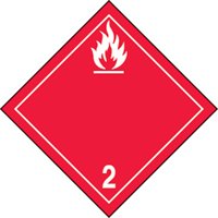 Flammable Gases TDG Shipping Labels, Paper SAX129 | NTL Industrial