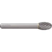 AllSteel Egg Shape Carbide Burr, SE-3, 3/8" Dia., 1/4" Shank, 5/8" Depth of Cut NTL Industrial