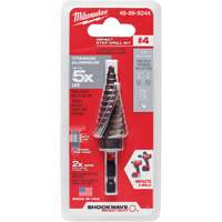 #4 Shockwave Impact Duty Step Drill Bit, 3/16" - 7/8" , 1/16" Increments, Titanium NTL Industrial