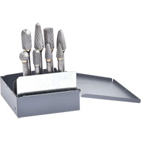 Jeu de fraises en carbure &agrave; double coupe, 8 morceaux NTL Industrial