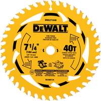 Circular Saw Blade, 7-1/4", 40 Teeth, Wood Use NTL Industrial