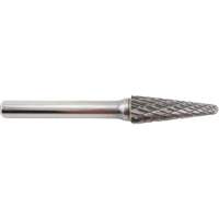 Taper Shape Carbide Shipyard Bur, 3/8" Dia., 1/4" Shank, 1-1/16" Depth of Cut NTL Industrial