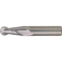 Fraise &agrave; embout sph&eacute;rique pour usage g&eacute;n&eacute;ral, 1/2" dia., 4" lo, 2 cannelures, Carbure NTL Industrial
