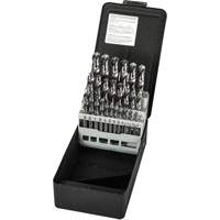 Stub Length Drill Bit Set, 29 Pieces, High Speed Steel NTL Industrial