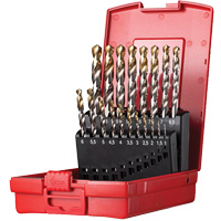 Jobber Length Drill Set, 19 Pieces, High Speed Steel NTL Industrial