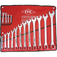 ICW-16 Professional Raised Panel Wrench Set, Combination, 16 Pieces, Imperial NTL Industrial