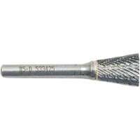 Inverted Cone Shape Burr, 3/8" Dia., 1/4" Shank, 3/8" Depth of Cut NTL Industrial